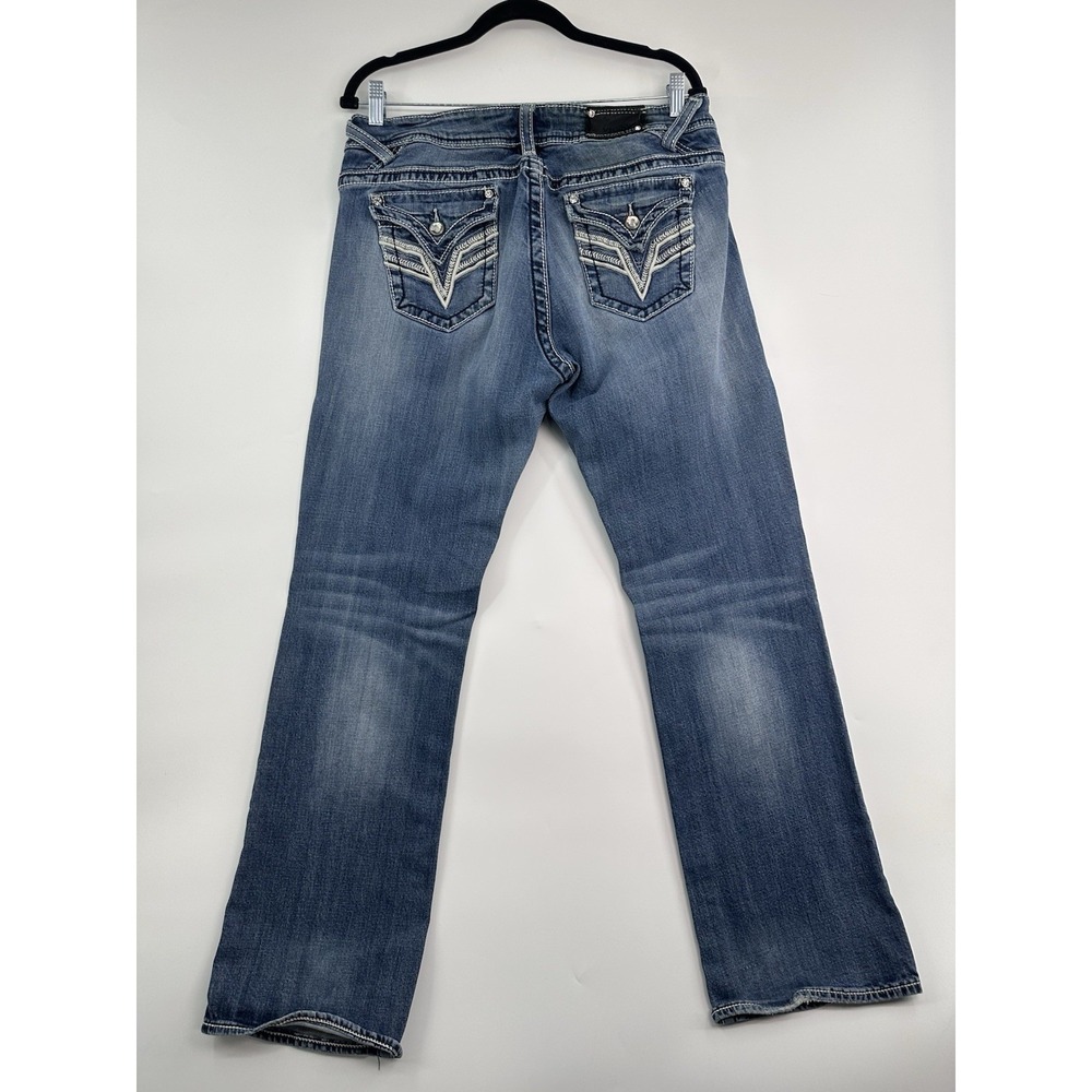 VIGOSS The New York Slim Boot Cut Bling Y2K Jeans Size 16 Inseam 31 Inches